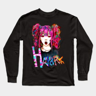 Harajuku Fashion Anime Girl Painting Long Sleeve T-Shirt